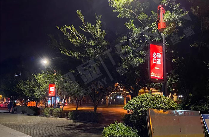 福建龍巖小學(xué)周邊道路LED燈桿屏.jpg
